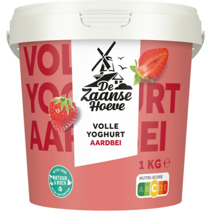 De Zaanse Hoeve Volle yoghurt aardbei bevat 9.2g koolhydraten