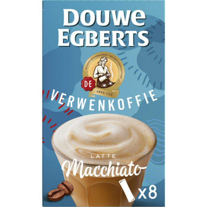 Douwe Egberts Verwenkoffie latte macchiato oploskoffie bevat 6.2g koolhydraten