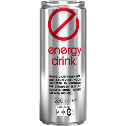 E Energy drink bevat 4g koolhydraten