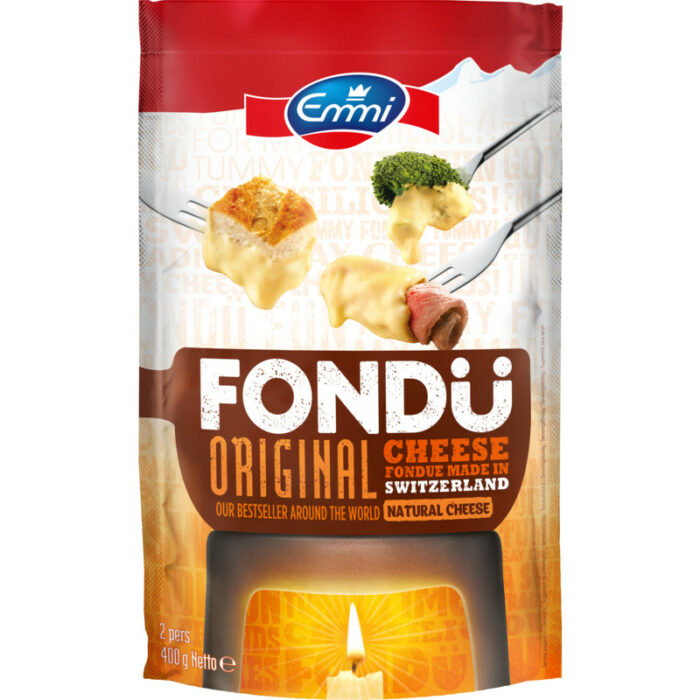 Emmi Fondue original bevat 3.5g koolhydraten