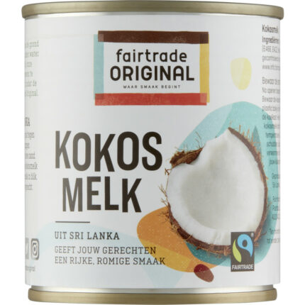 Fairtrade Original Kokosmelk bevat 1.6g koolhydraten