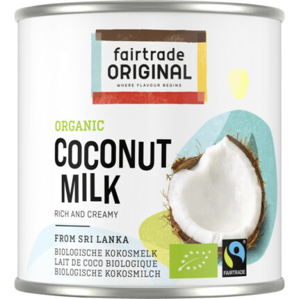 Fairtrade Original Kokosmelk biologisch bevat 1.6g koolhydraten