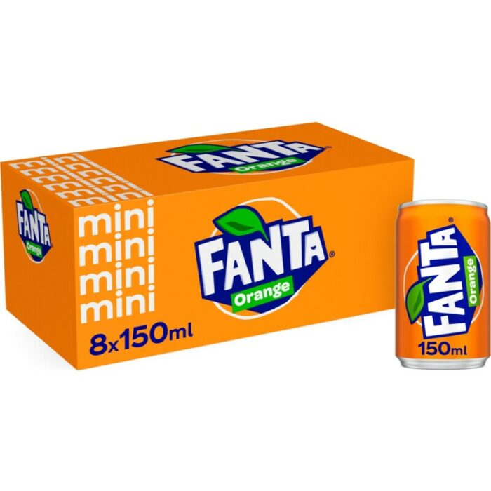 Fanta Orange mini 8-pack bevat 5.6g koolhydraten