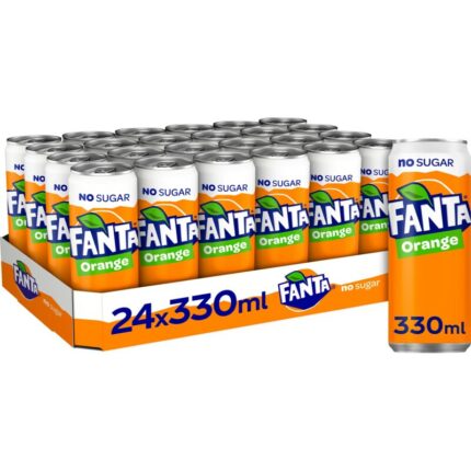 Fanta Orange zero sugar tray bevat 0.4g koolhydraten