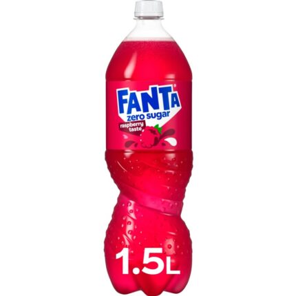 Fanta Raspberry zero sugar bevat 0.5g koolhydraten