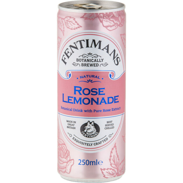 Fentimans Rose lemonade blik bevat 4g koolhydraten