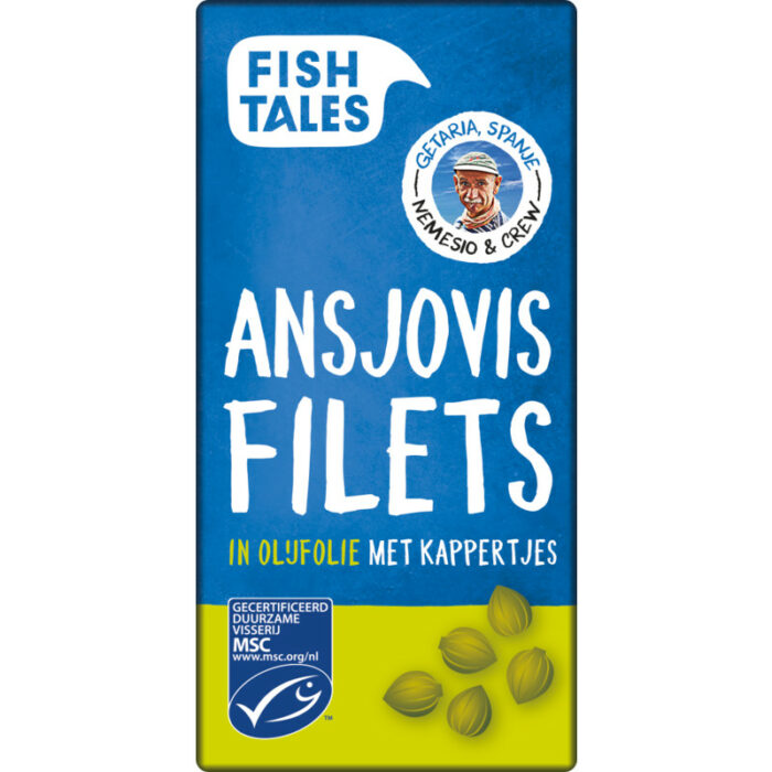 Fish Tales Ansjovisfilets met kappertjes bevat 0g koolhydraten