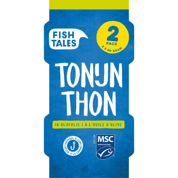 Fish Tales Skipjack tonijn in olijfolie 2-pack bevat 0.6g koolhydraten