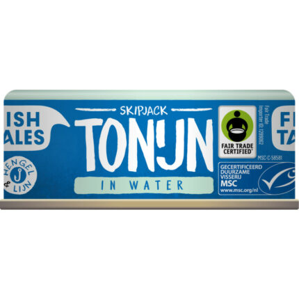 Fish Tales Skipjack tonijn in water bevat 0g koolhydraten