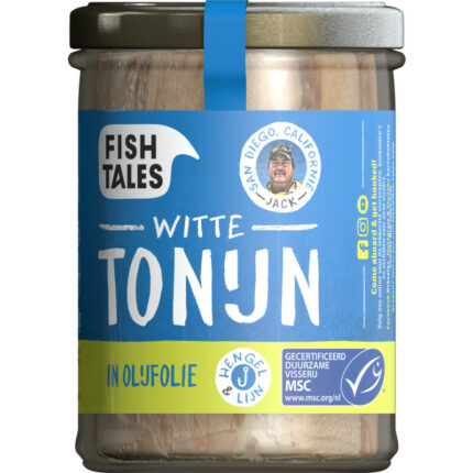 Fish Tales Witte tonijn in olijfolie bevat 1g koolhydraten