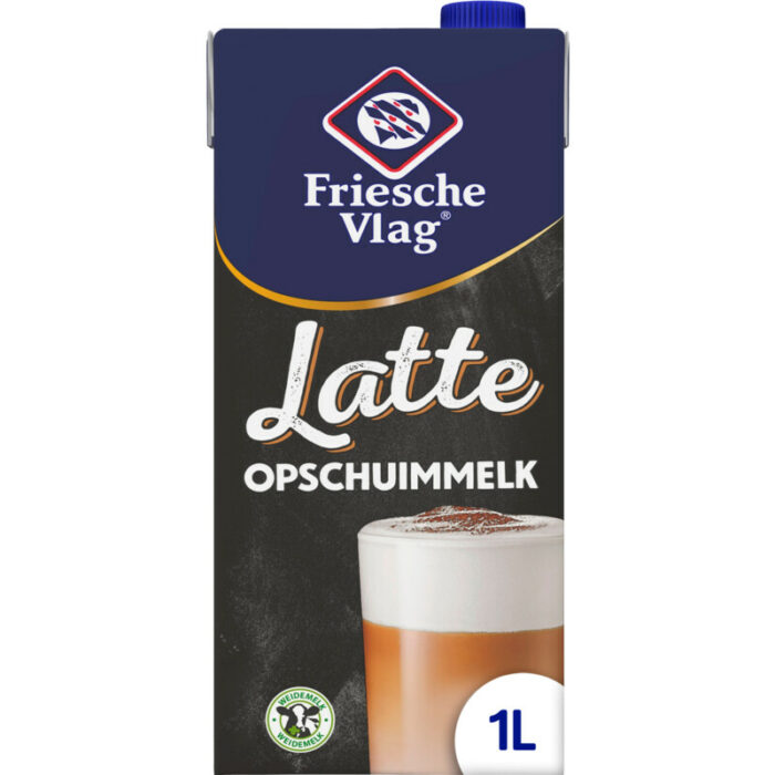 Friesche Vlag Latte opschuimmelk bevat 4.8g koolhydraten