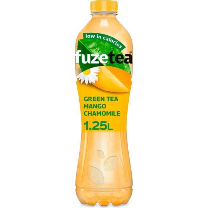 Fuze Tea Green Ice Tea Mango chamomile bevat 4.3g koolhydraten