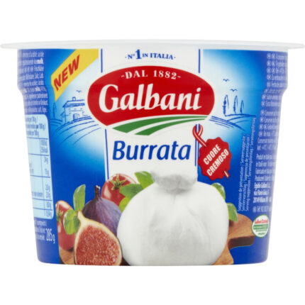 Galbani Burrata bevat 2g koolhydraten