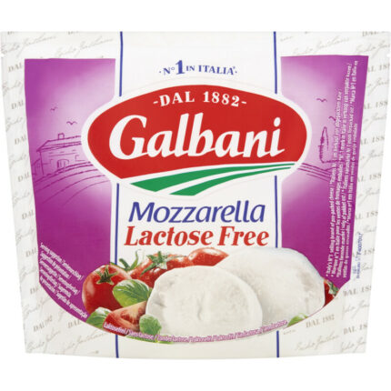 Galbani Mozzarella lactosevrij bevat 0.2g koolhydraten