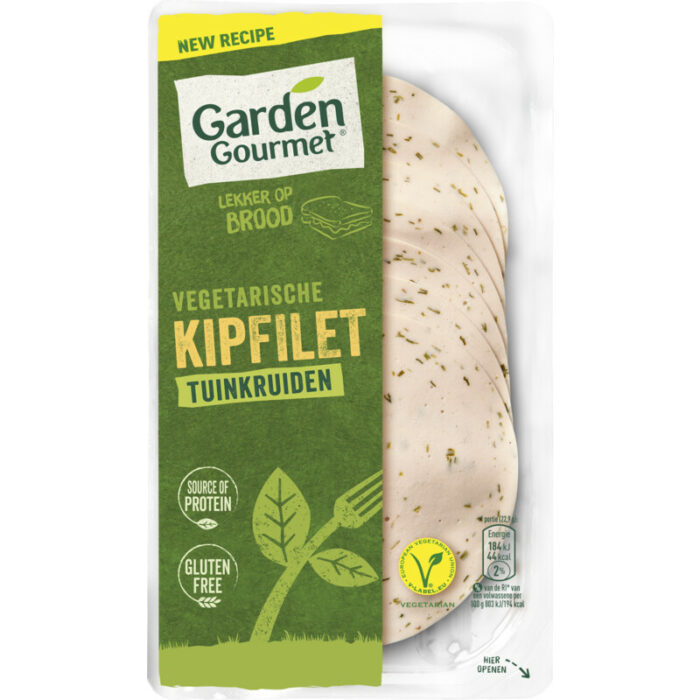 Garden Gourmet Kipfilet tuinkruiden bevat 4.5g koolhydraten