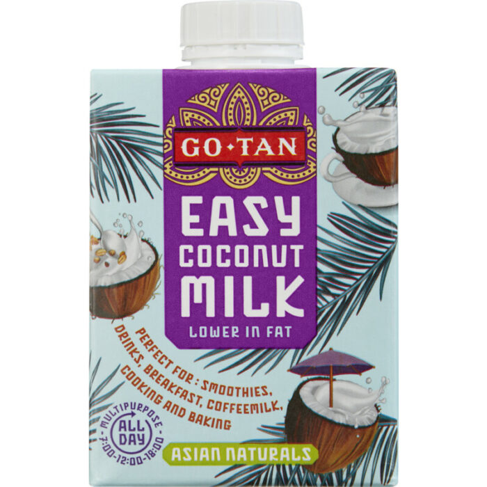 Go-Tan Easy coconut milk lower in fat bevat 1g koolhydraten