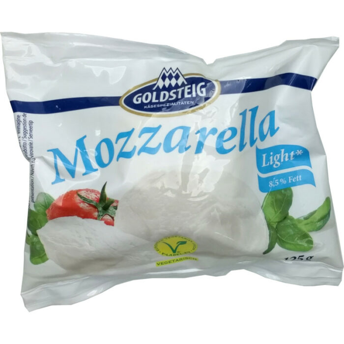 Goldsteig Mozzarella light bevat 1.5g koolhydraten
