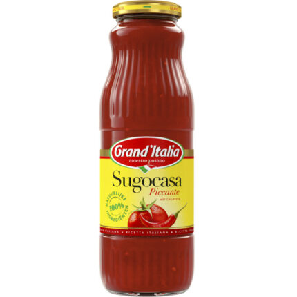 Grand' Italia Sugocasa piccante pastasaus bevat 9.5g koolhydraten