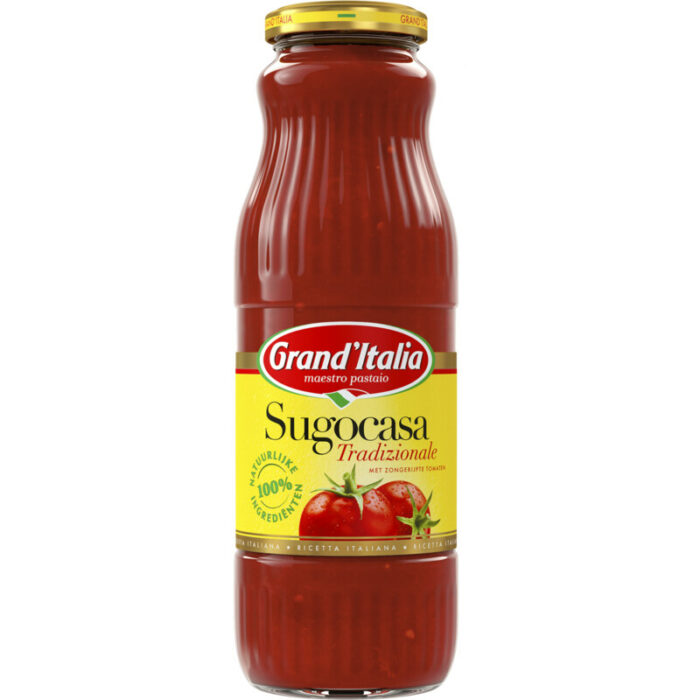 Grand' Italia Sugocasa tradizionale pastasaus bevat 6.5g koolhydraten