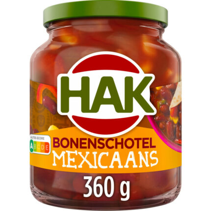 Hak Bonenschotel Mexicaans bevat 9g koolhydraten