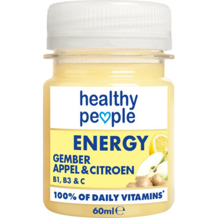 Healthy people Energy gember appel & citroen bevat 9.8g koolhydraten