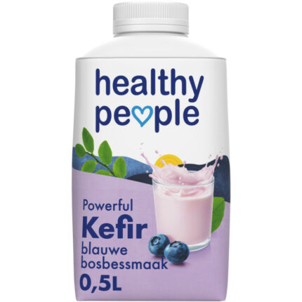 Healthy people Kefir blauwe bosbessensmaak bevat 7.1g koolhydraten