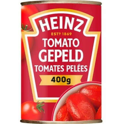 Heinz Tomaten gepeld bevat 4.3g koolhydraten