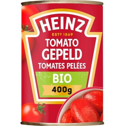 Heinz Tomaten gepeld biologisch bevat 3.8g koolhydraten