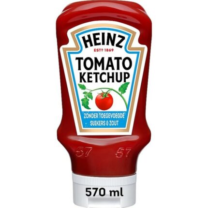 Heinz Tomaten ketchup zero suikers en zout bevat 5.4g koolhydraten