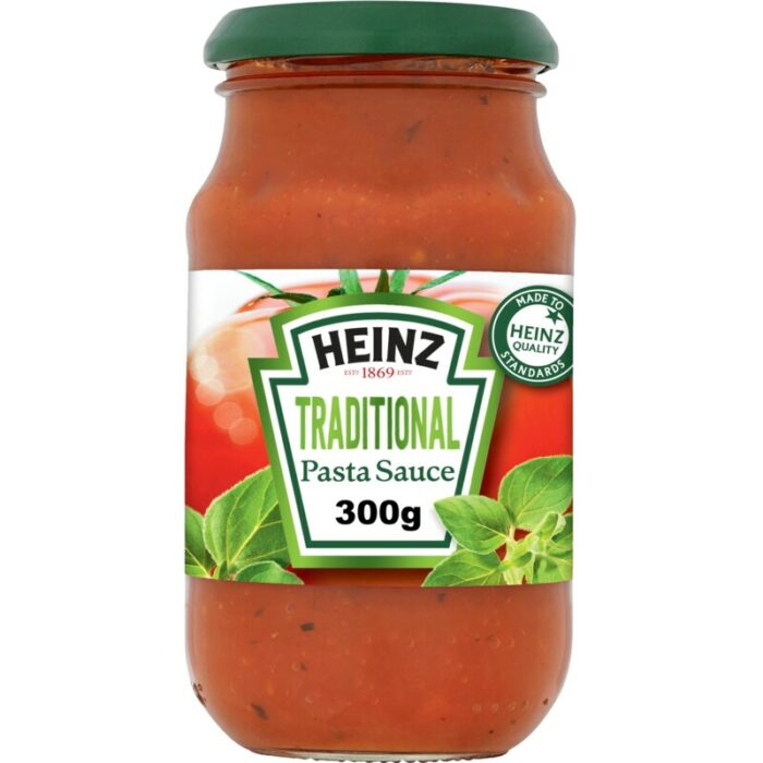 Heinz Traditional pasta sauce bevat 5.4g koolhydraten