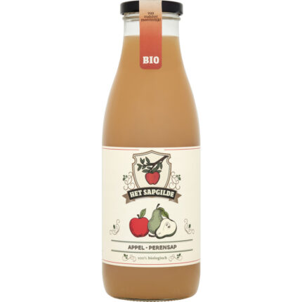 Het sapgilde Appel-perensap bevat 10g koolhydraten