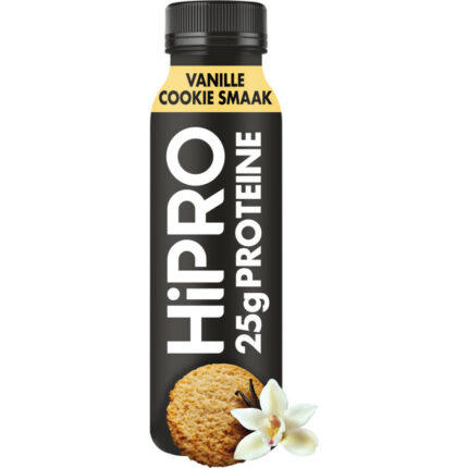 HiPRO Protein drink vanille cookie bevat 5.3g koolhydraten