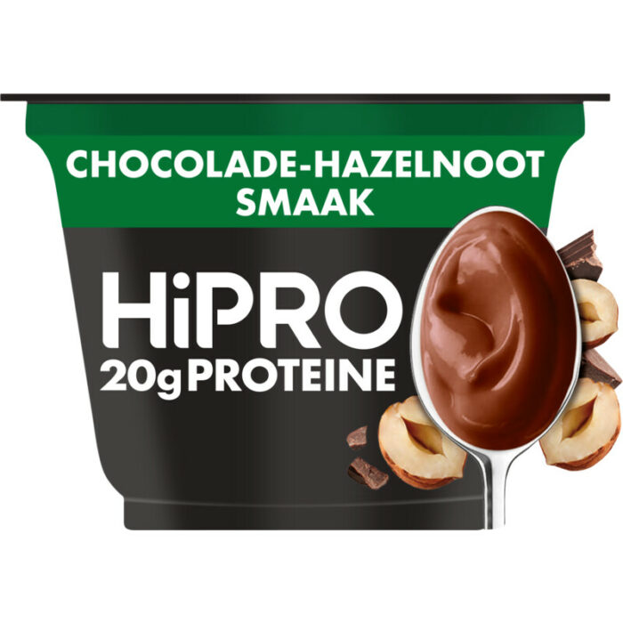 HiPRO Protein pudding chocolade hazelnoot bevat 6.2g koolhydraten