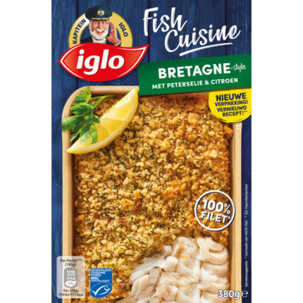Iglo Fishcuisine Bretagne bevat 9.8g koolhydraten