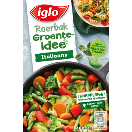 Iglo Roerbak groente idee italiaans bevat 4.9g koolhydraten