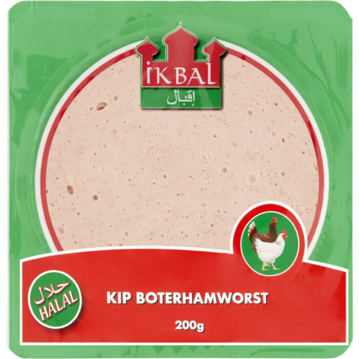 Ikbal Kipboterhamworst bevat 7.4g koolhydraten