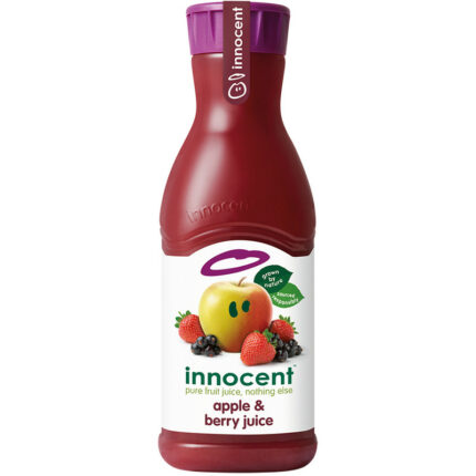 Innocent Apple berry juice bevat 10g koolhydraten