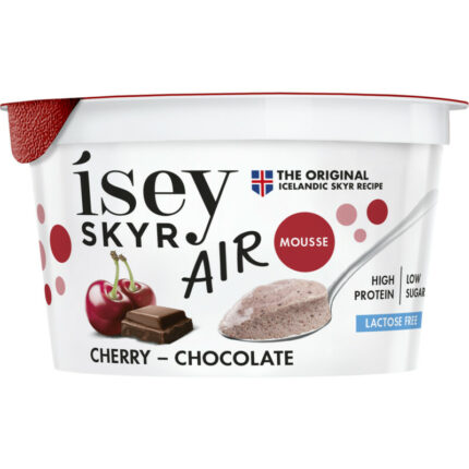 Isey Skyr air cherry chocolate bevat 5g koolhydraten