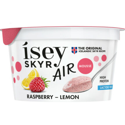 Isey Skyr air raspberry lemon bevat 8.8g koolhydraten