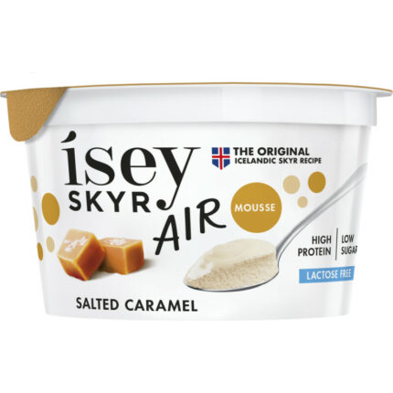 Isey Skyr air salted caramel bevat 3.5g koolhydraten