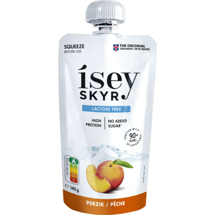 Isey Skyr perzik bevat 4.1g koolhydraten