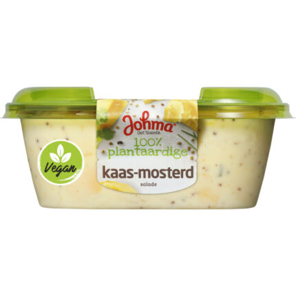 Johma 100% plantaardige kaas-mosterdsalade bevat 9.7g koolhydraten