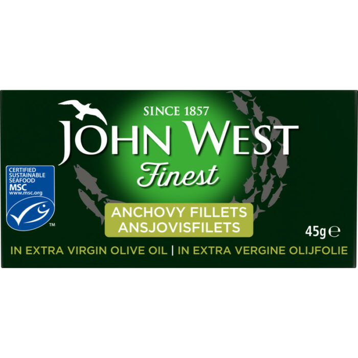John West Ansjovisfilet in extra virgin olijfolie bevat 0g koolhydraten