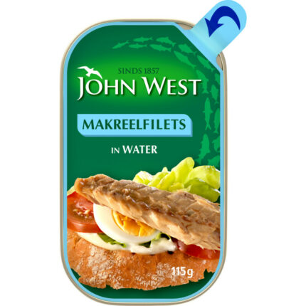 John West Makreelfilets in water bevat 0g koolhydraten