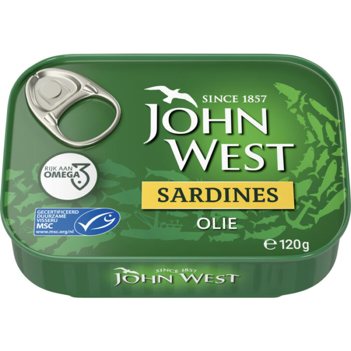 John West Sardines olie bevat 0g koolhydraten