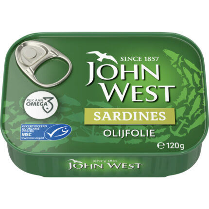 John West Sardines olijfolie bevat 0g koolhydraten