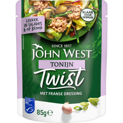 John West Tonijn twist Franse dressing bevat 3g koolhydraten