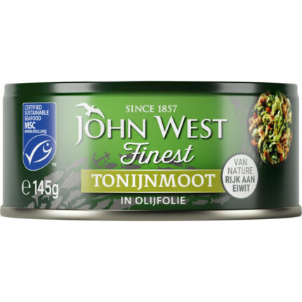 John West Tonijnmoot in olijfolie msc bevat 0g koolhydraten