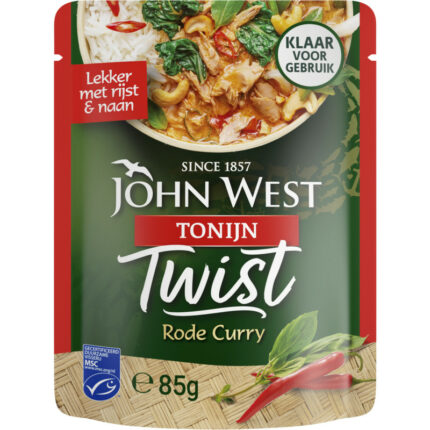 John West Twist tonijn rode curry bevat 4.2g koolhydraten