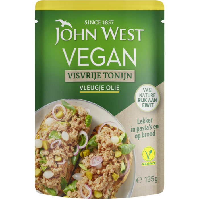 John West Vegan visvrije tonijn met olie bevat 6.4g koolhydraten